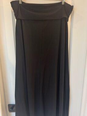 Black Maxi Skirt with Flowing A-Line Silhouette